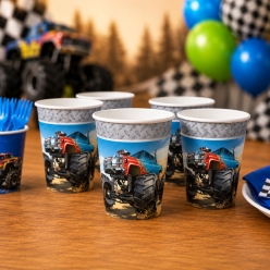 Monster Truck Party Cups - 10 PK