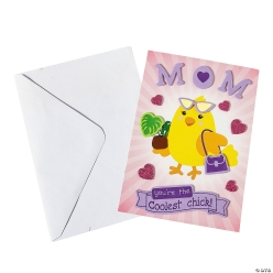 Mother's Day Coolest Chich Card Craft Kit-12Pk
