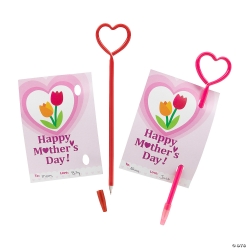 Mother's Day Heart Pens with Card-12Pk