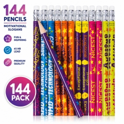 BULK Classroom Reward Motivational Pencil-144Pk