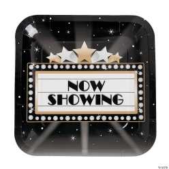 Movie Night Square Dinner Plates 8PK