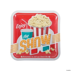 Movie Party Deluxe Dinner Plates-8Pk