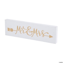 Mr. & Mrs. White Wooden Sign