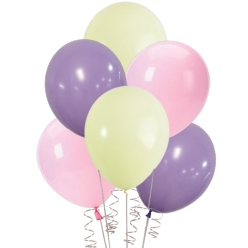 Pastel Pink, Yellow & Lavender Latex pack - 30pk