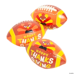 Happy Thanksgiving Turkey Footballs - 12Pk
