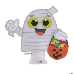 Halloween Wind-Up Mummy Toy Craft Kit-12Pk