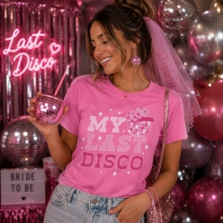 Cowgirl My Last Disco Pink T-shirt