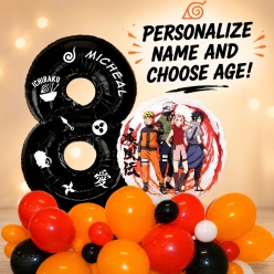 *Naruto 6 FT Airfill Personalized Balloon Column Kit