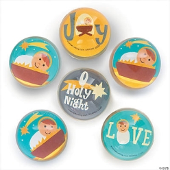 Nativity Bouncy Balls - 12 Pack