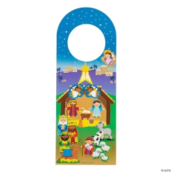 Nativity Big Door Hanger Sticker Craft - 12 Kits