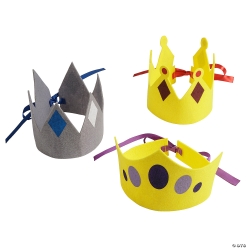 Nativity Wisemen Tie-On Felt Crowns-12Pk