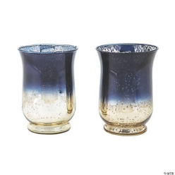 Navy Ombre Hurricane Vases- 2pcs