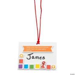 Board Game VBS Nametag Necklace Craft Kit-12Pk