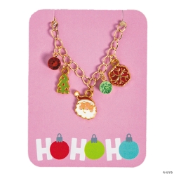 Cozy, Merry & Bright Charm Necklaces on a Card for 12