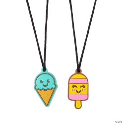 Smiling Ice Cream Treat Necklaces - 12Pk