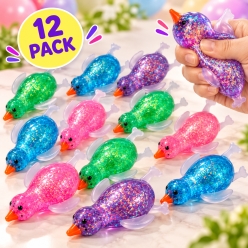 Glitter Maltose Squishy Flying Geese Toys - 12 PK