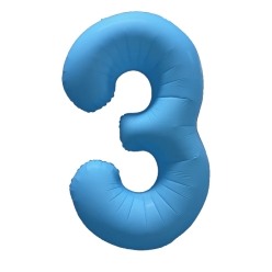 Number 3 Neon Blue 32