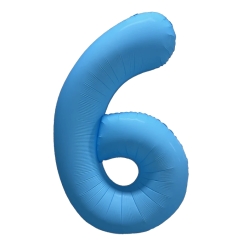 Number 6 Neon Blue 32