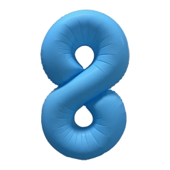 Number 8 Neon Blue 32