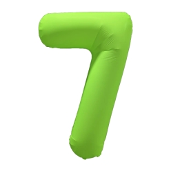 Number 7 Neon Green Number Balloon
