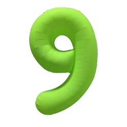 Number 9 Neon Green Number Balloon
