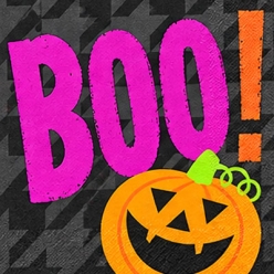 **Neon Halloween Party Napkins - 16 PK