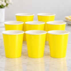 Bright Yellow Cups 8 Pack