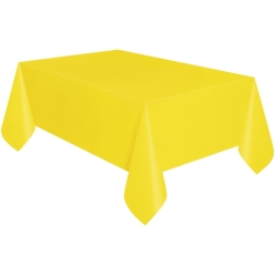 Neon Yellow Rectangular Plastic Table Cover 54