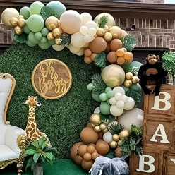 Neutral Safari Baby Shower Balloon Garland Kit -138pc