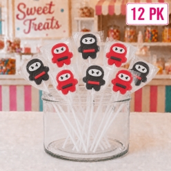 Ninja Molded Wrapped Suckers 12 Pack