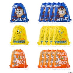 Looney Tunes Drawstring Bags - 12Pk