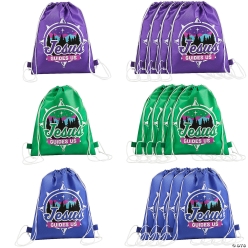 Great North VBS Nonwoven Drawstring Bags-12Pk