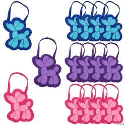 Balloon Dog Shaped Nonwoven Tote Bags-12Pk