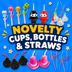 Novelty Cups, Bottles & Straws