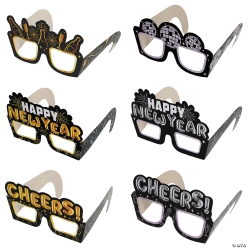 New Year's Eve Marquee Glasses Assortment-24Pk