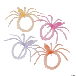 Spider Ring Novelty Jewelry - 48Pk