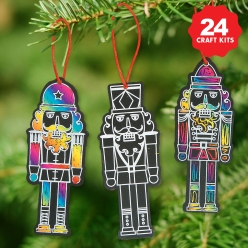 Nutcracker Scratch Craft Ornament Kits 24 Pk