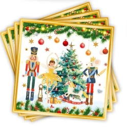 Nutcracker Ballet Christmas Lunch Napkins - 10 PK