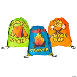 I Love Camp Drawstring Bags - 12Pk