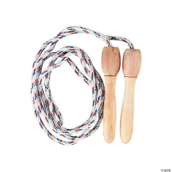 Nylon Jump Ropes with Wooden Handles - 12pk