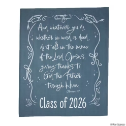 Religious Class of 2026 Graduate 5 Foot Flannel Blanket