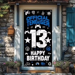 Official Teenager Happy 13th Birthday Blue Door Sign