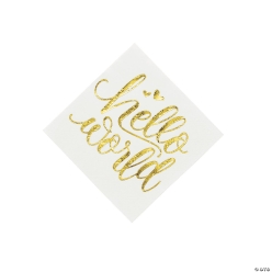 Oh Baby Gold Beverage Napkins - 16Pk