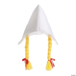 Oktoberfest White Fabric Hat with Braids