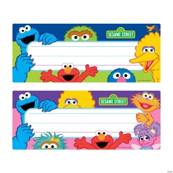 Sesame Street Character Classroom Desk Name Plates-24Pk