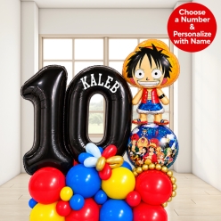 *One Piece Airfill 2 digit Personalized Balloon column