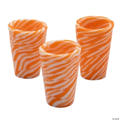 Orange & White Candy Edible Shot Glasses-6Pk