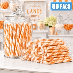Old Fashioned Orange Flavour Candy Sticks - 80Pk
