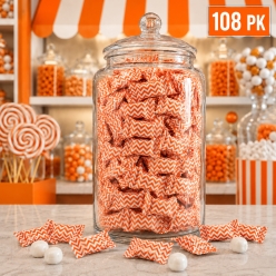 Orange Chevron Buttermints - 108pcs