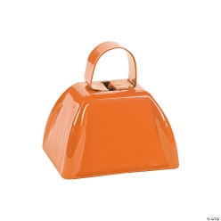 Orange Metal Cowbells - 12 Pk